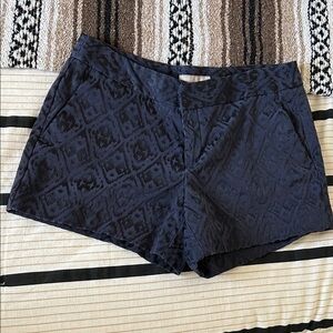 Banana Republic Navy Textured Jacquard Shorts